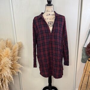 Free People x CP Shades Campfire Tunic Double Cloth Flannel Women's size Medium